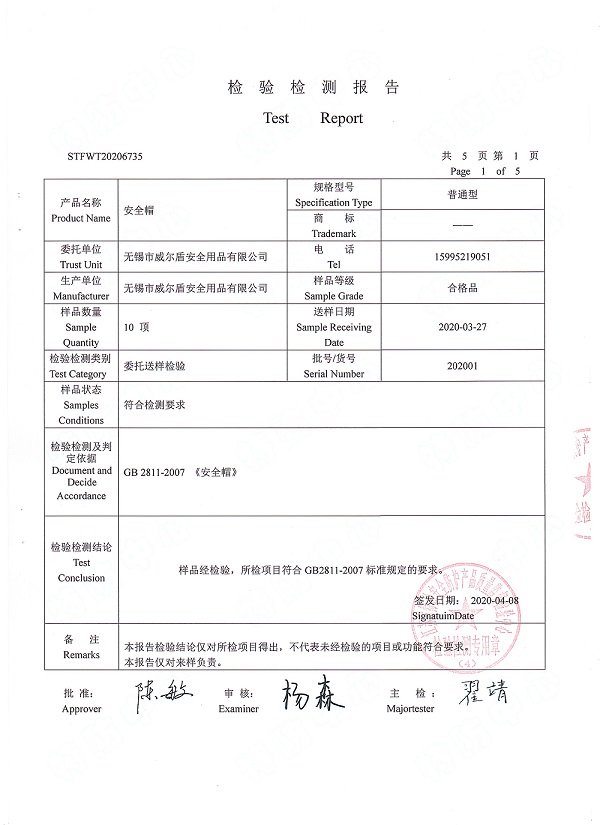 檢驗(yàn)報(bào)告正文